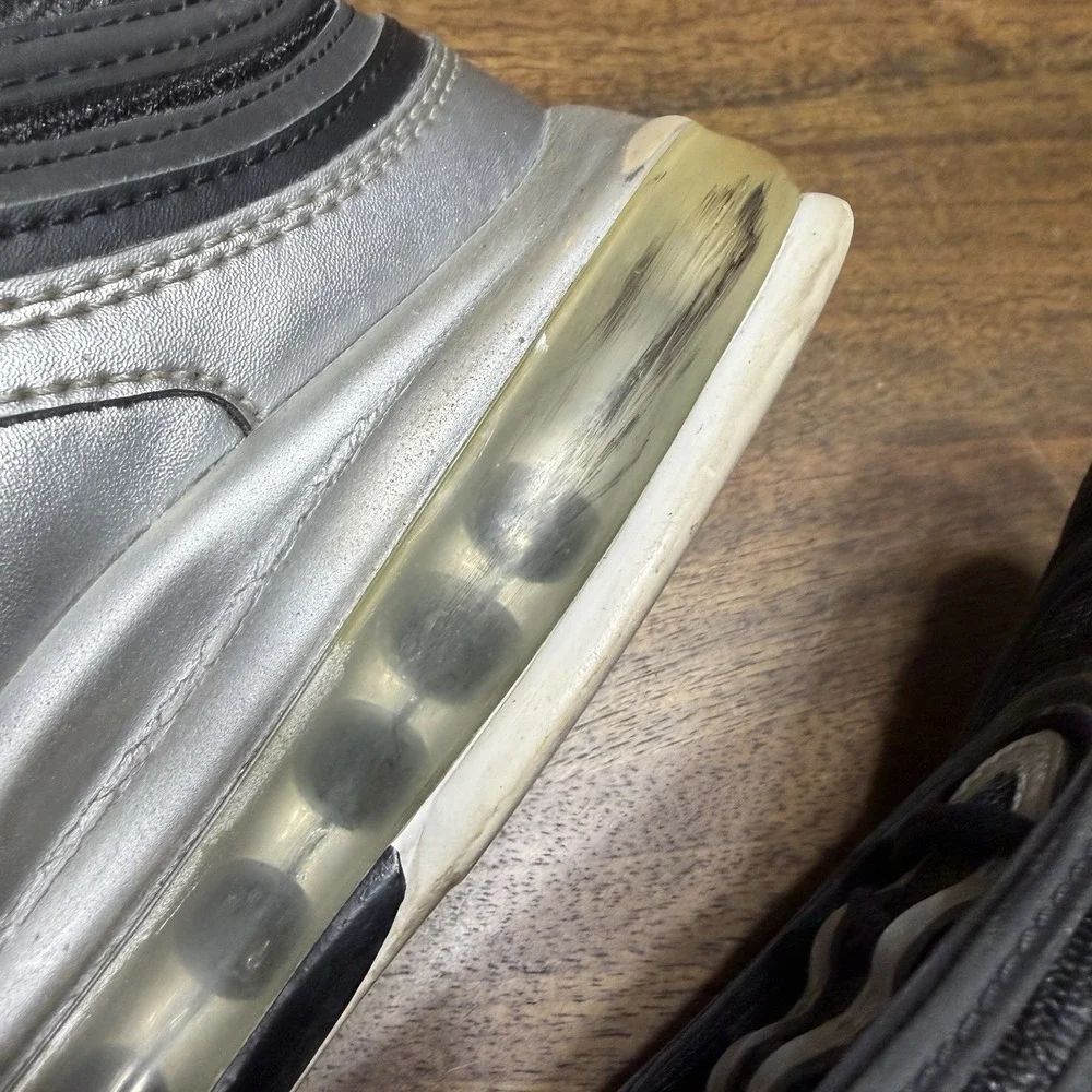 Nike Air Max 97 QS B-Sides Metallic Silver Black Size 10.5 Sneakers AT5458-001